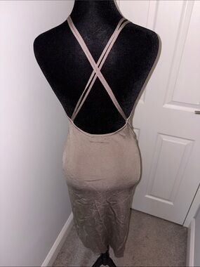 V-Neck Taupe Spaghetti Strap Camisole Top